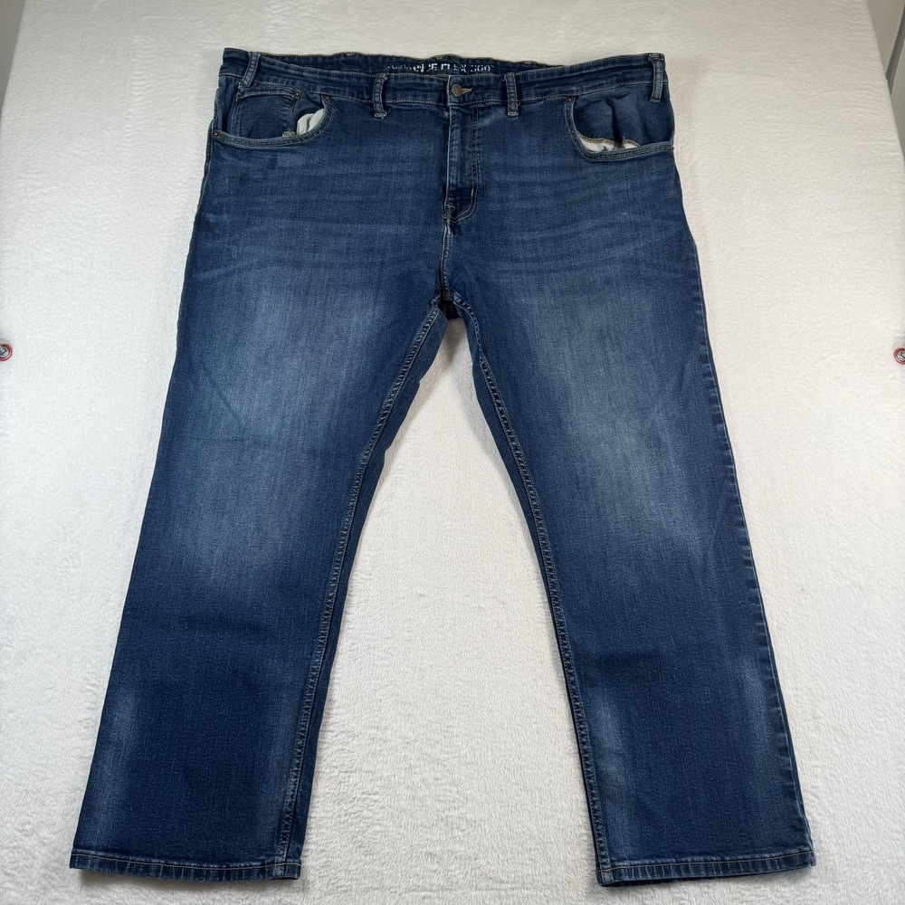 Duluth Trading Co Fire Hose flex 360 Jeans Mens 50x30 Big Relaxed Straight Denim